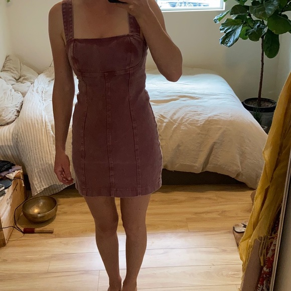 Pink denim dress - Picture 1 of 4